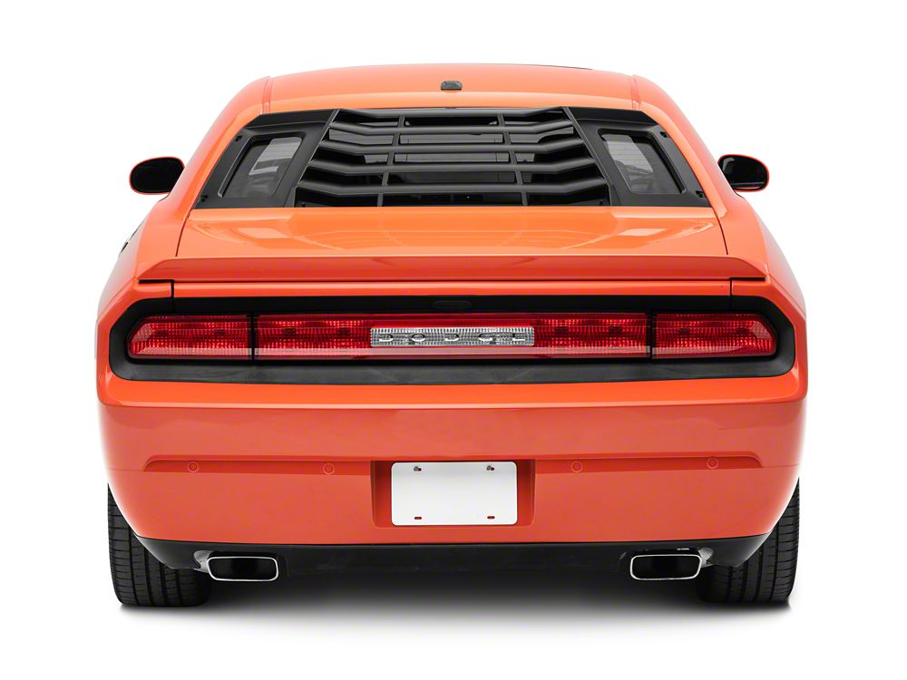 MP Concepts Rear Window Louvers; Matte Black (08-23 Challenger)