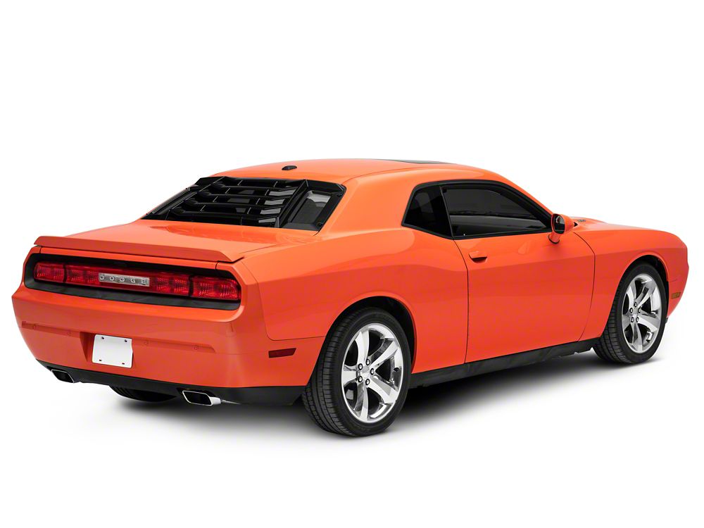 MP Concepts Rear Window Louvers; Gloss Black (08-23 Challenger)