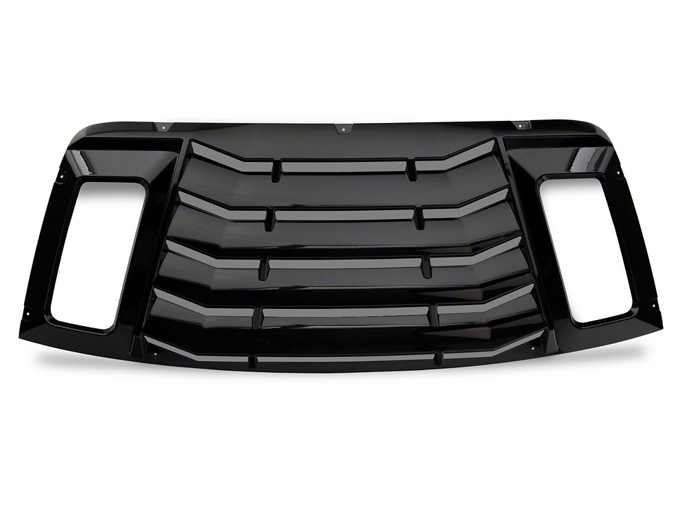MP Concepts Rear Window Louvers; Gloss Black (08-23 Challenger)