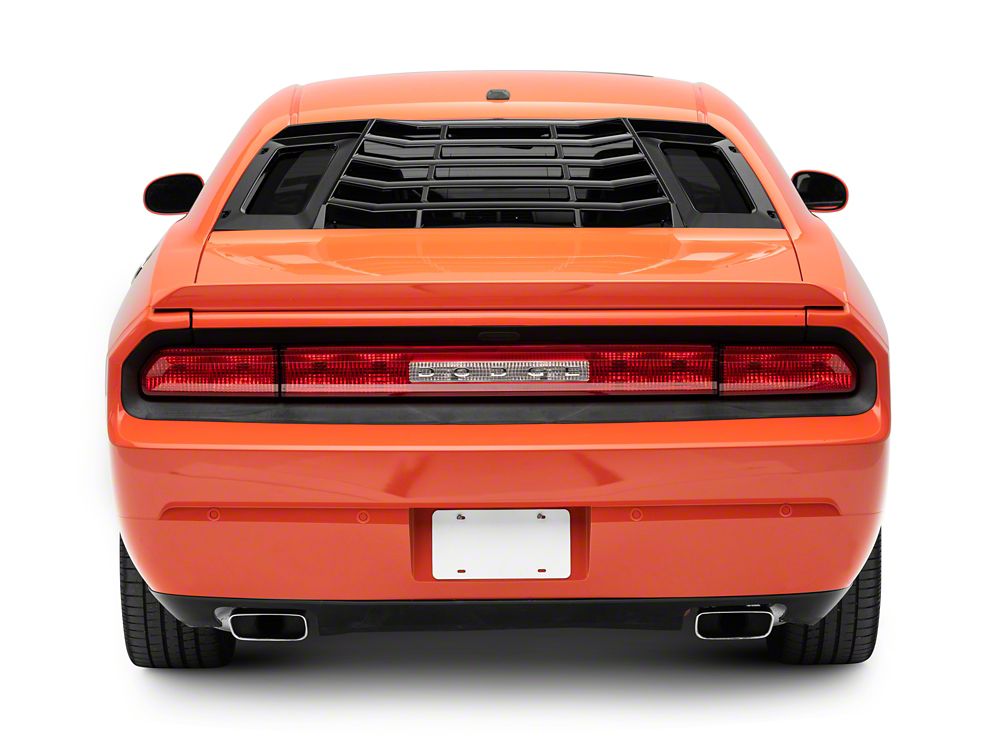 MP Concepts Rear Window Louvers; Gloss Black (08-23 Challenger)