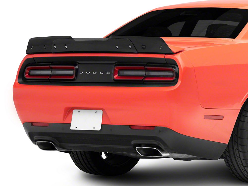 MP Concepts 2-Piece Wicker Bill Rear Spoiler; Gloss Black (15-23 Challenger)