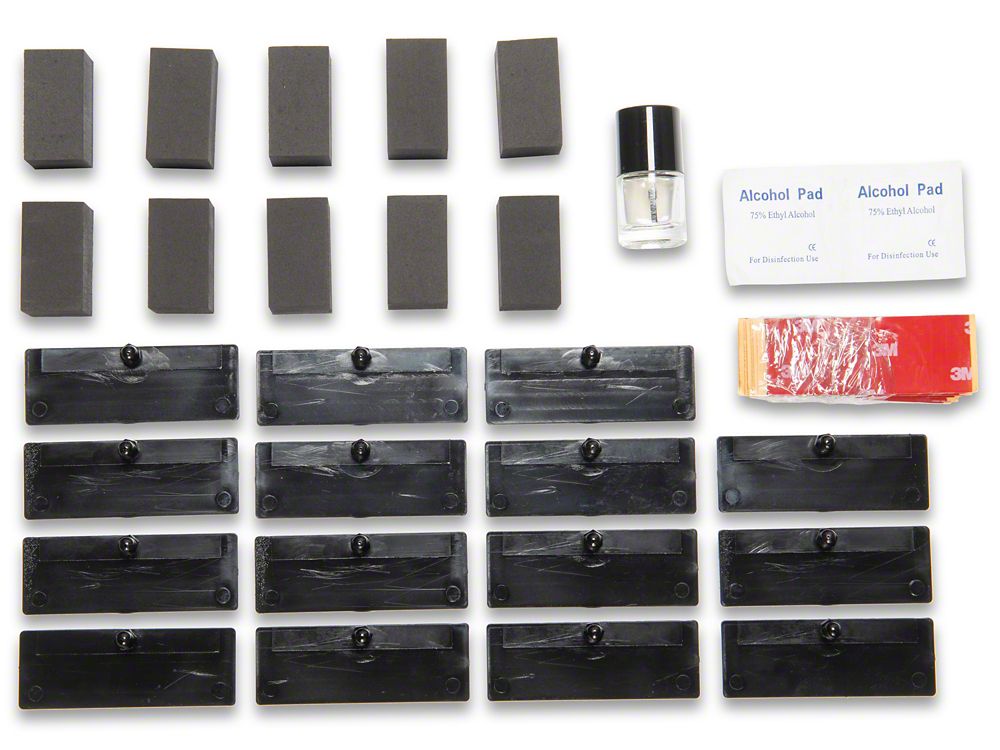 MP Concepts Replacement Rear Window Louvers Hardware Kit for CR5196-99 Only (11-23 Charger)