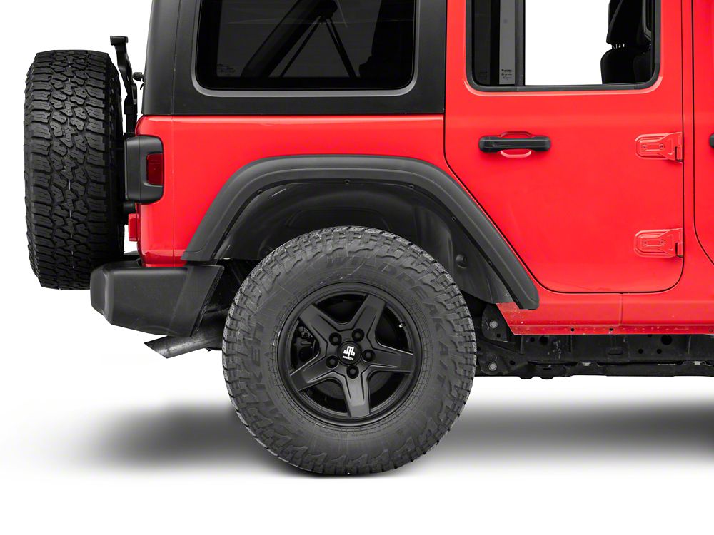 MP Concepts High Clearance Fender Flares; Rear (18-25 Jeep Wrangler JL, Excluding 4xe)