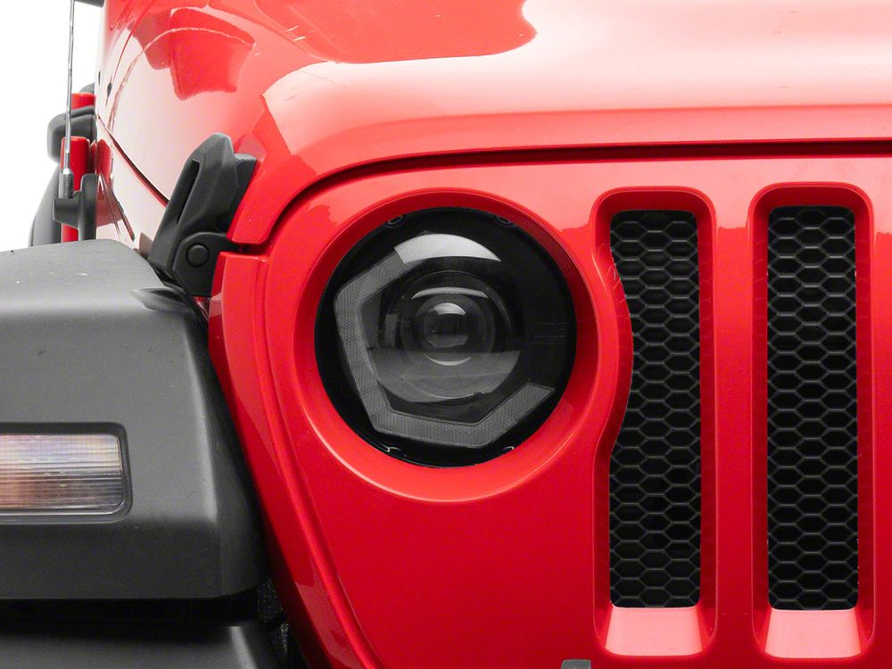 MP Concepts Thanos LED Headlights; Black Housing; Clear Lens (18-25 Jeep Wrangler JL)