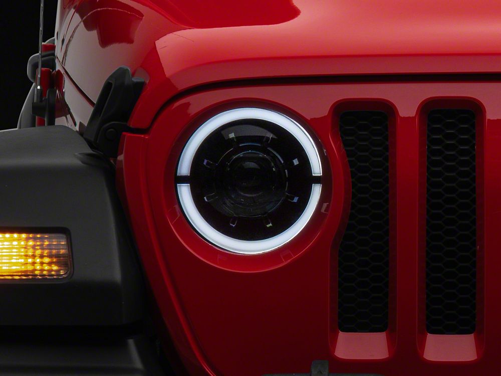 MP Concepts Apollo LED Headlights; Black Housing; Clear Lens (18-25 Jeep Wrangler JL)