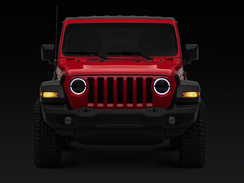 MP Concepts Apollo LED Headlights; Black Housing; Clear Lens (18-25 Jeep Wrangler JL)