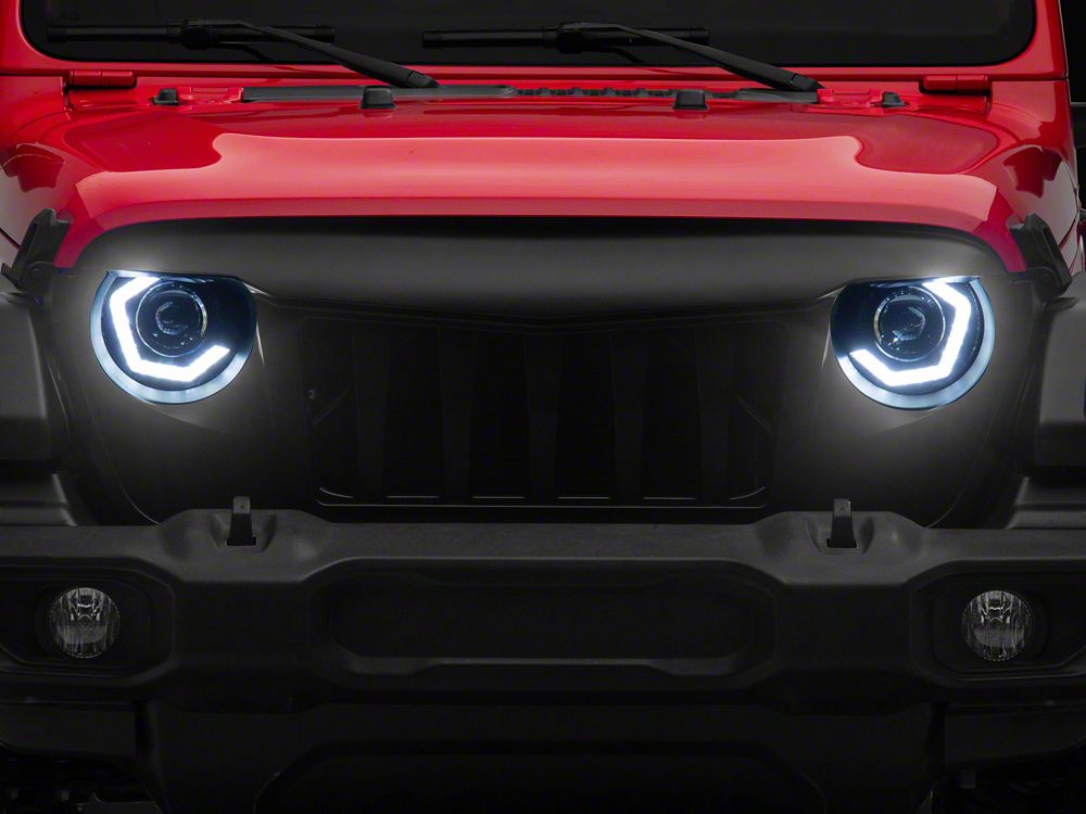 MP Concepts Thanos Grille with LED Headlights (18-25 Jeep Wrangler JL w/o TrailCam)