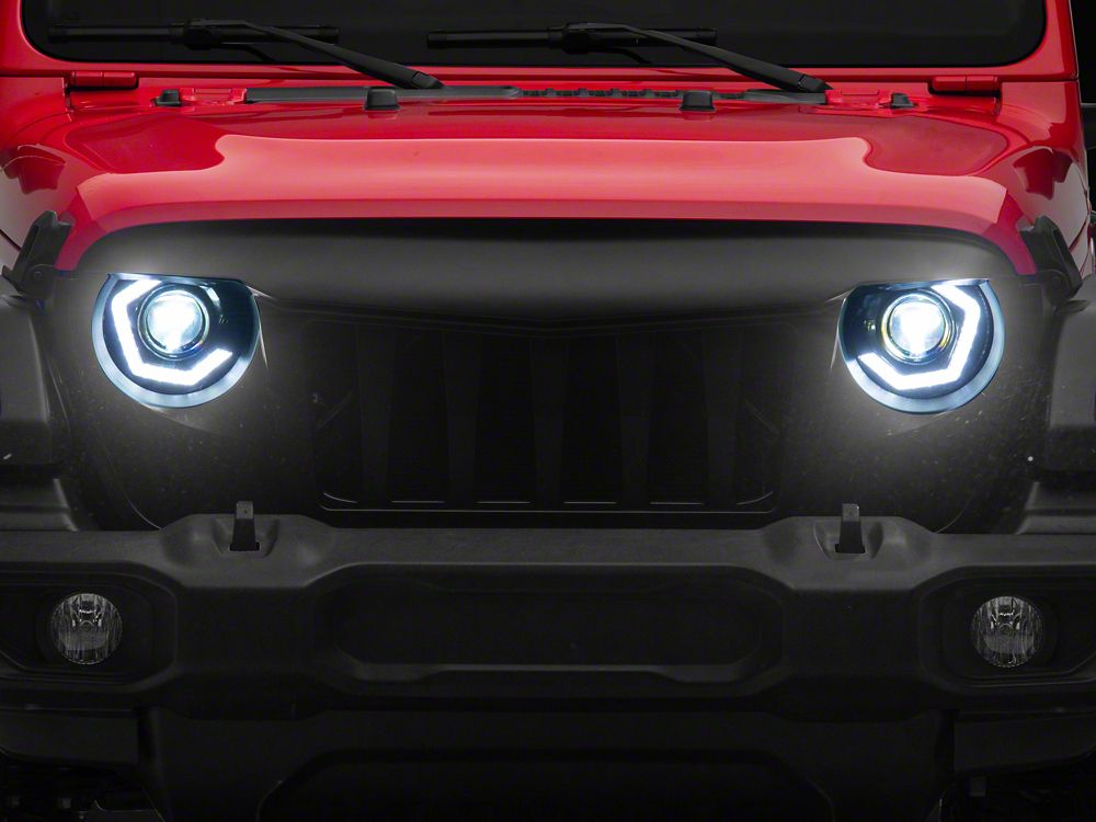 MP Concepts Thanos Grille with LED Headlights (18-25 Jeep Wrangler JL w/o TrailCam)