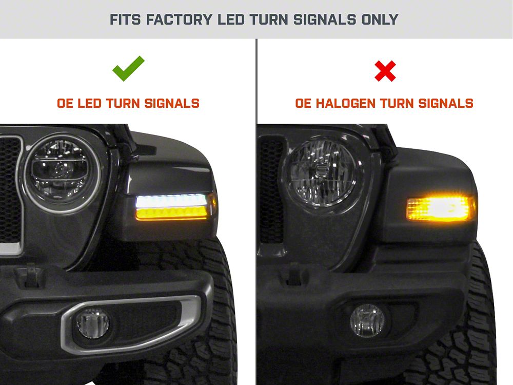 MP Concepts Sequential Turn Signals; Smoked (18-25 Jeep Wrangler JL w/ Factory LED Turn Signals, Excluding Sport)