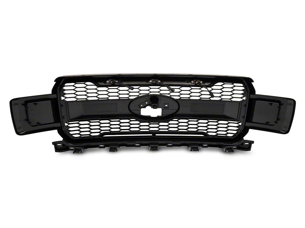 MP Concepts Upper Replacement Grille with LED DRL; Matte Black (18-20 F-150, Excluding Raptor)