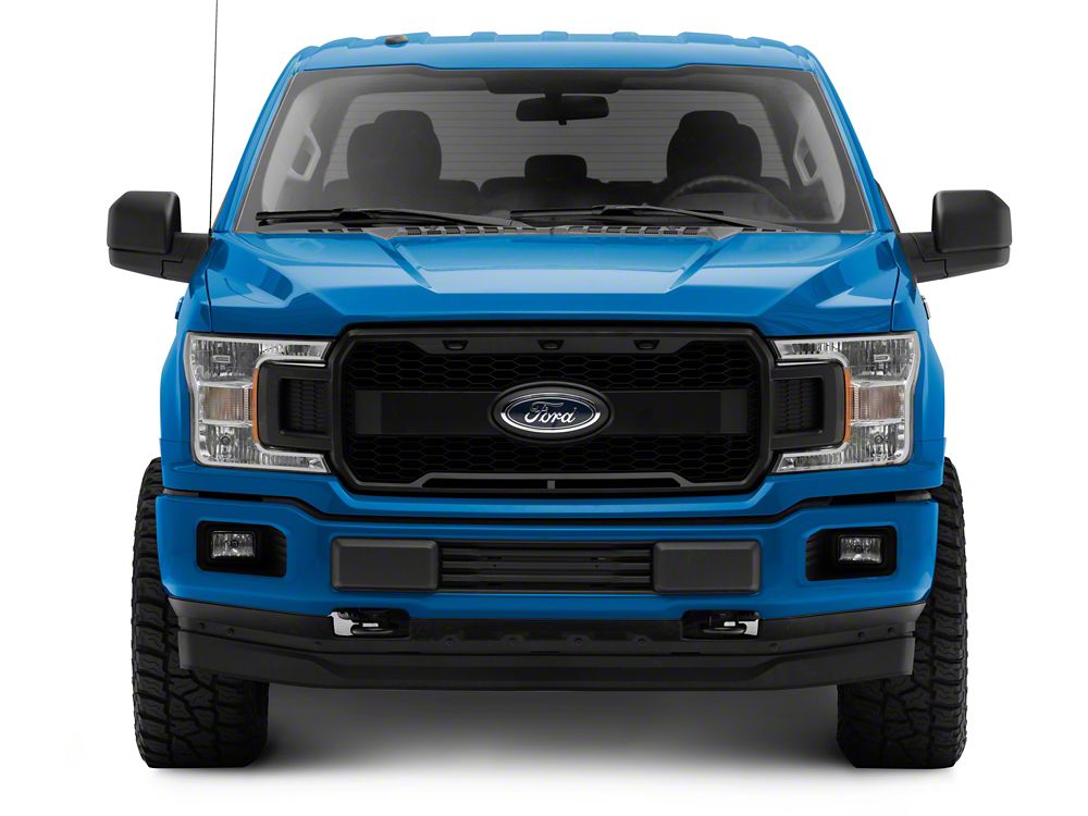 MP Concepts Upper Replacement Grille with LED DRL; Matte Black (18-20 F-150, Excluding Raptor)