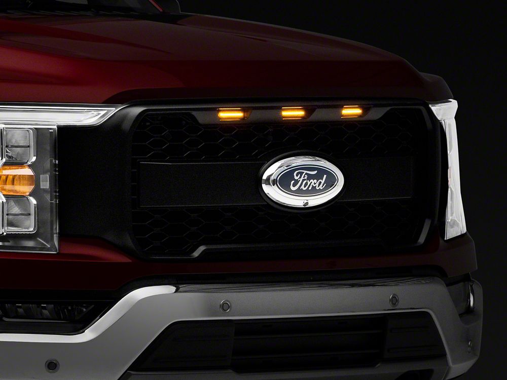 MP Concepts Upper Replacement Grille with LED Lighting; Matte Black (21-23 F-150, Excluding Raptor & Tremor)