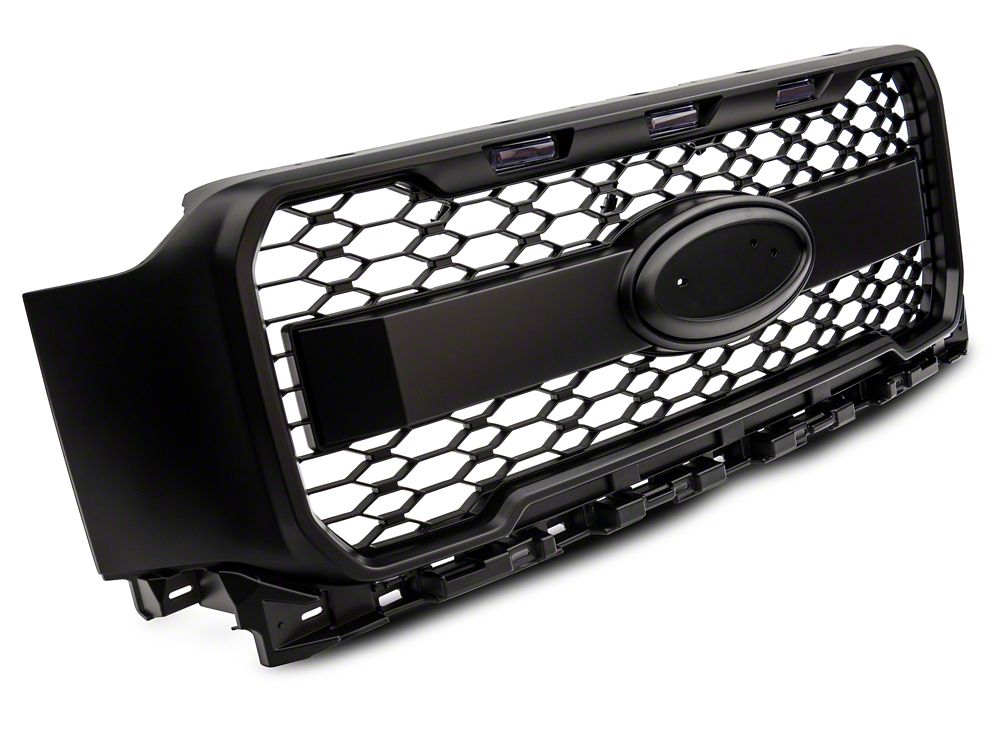 MP Concepts Upper Replacement Grille with LED Lighting; Matte Black (21-23 F-150, Excluding Raptor & Tremor)