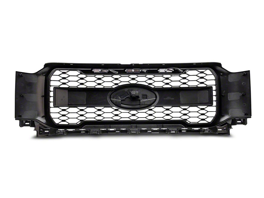 MP Concepts Upper Replacement Grille with LED Lighting; Matte Black (21-23 F-150, Excluding Raptor & Tremor)