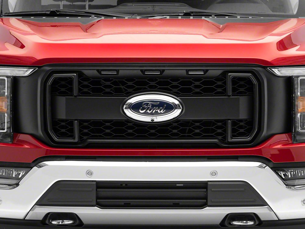 MP Concepts Upper Replacement Grille with LED Lighting and LED DRL; Matte Black (21-23 F-150, Excluding Raptor & Tremor)