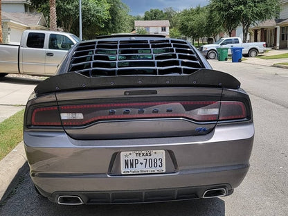 MP Concepts Rear Window Louvers; Gloss Black (11-23 Charger)