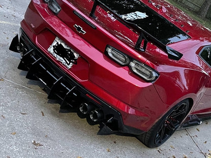 MP Concepts ZL1 Style Rear Diffuser; Gloss Black (16-24 Camaro)
