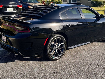 MP Concepts Rear Window Louvers; Matte Black (11-23 Charger)