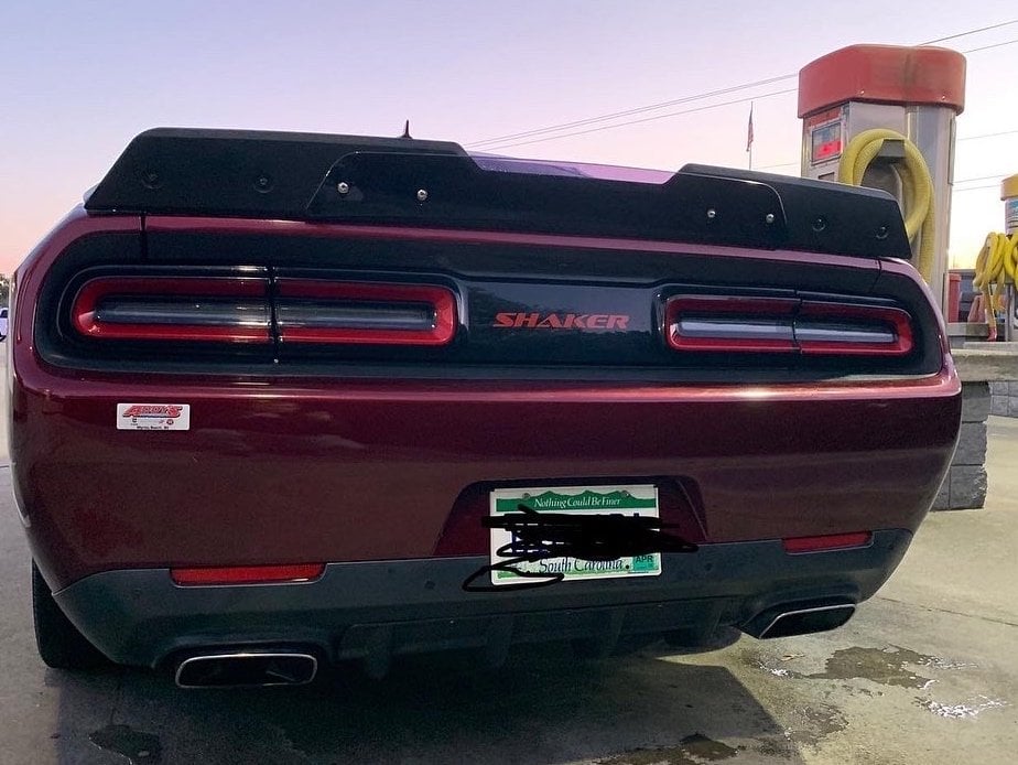 MP Concepts 2-Piece Wicker Bill Rear Spoiler; Matte Black (15-23 Challenger)