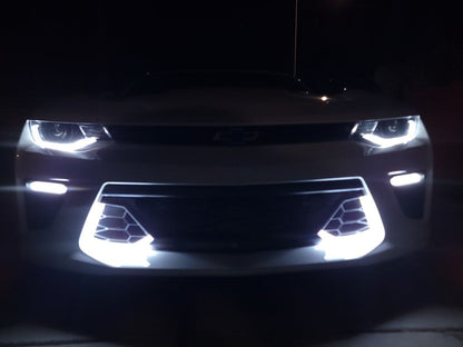 MP Concepts SS 50 Years Style Grille with LED Lighting; Silver (16-18 Camaro SS)