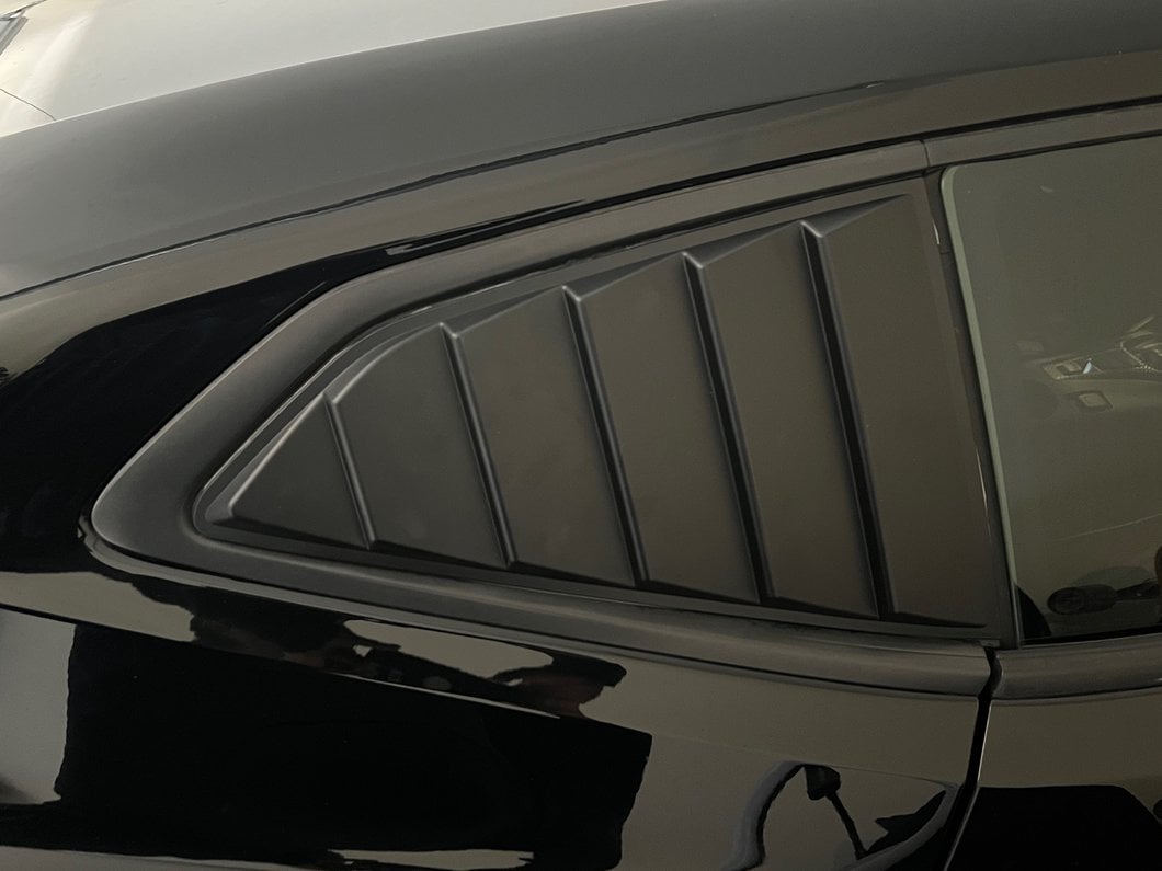 MP Concepts Quarter Window Louvers; Matte Black (16-24 Camaro Coupe)
