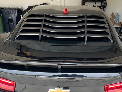 MP Concepts Rear Window Louvers; Matte Black (16-24 Camaro Coupe)