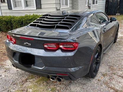 MP Concepts Rear Window Louvers; Matte Black (16-24 Camaro Coupe)