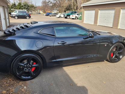 MP Concepts Quarter Window Scoops; Gloss Black (16-24 Camaro Coupe)