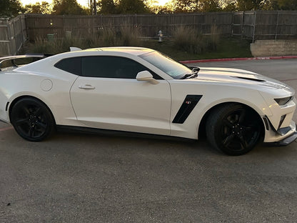 MP Concepts Corvette Style Front Fender Vent; Gloss Black (16-24 Camaro)