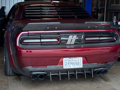 MP Concepts 2-Piece Wicker Bill Rear Spoiler; Unpainted (15-23 Challenger)