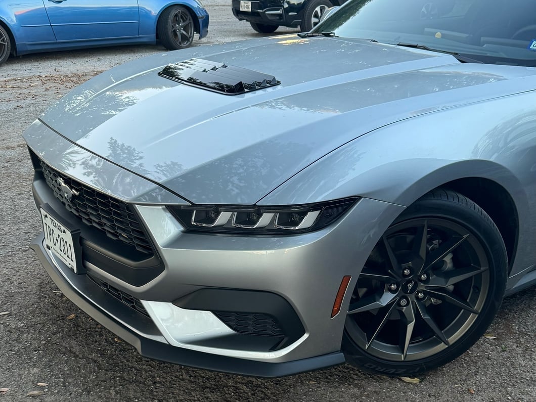 MP Concepts GT Style Hood Scoop; Gloss Black (24-25 Mustang EcoBoost)