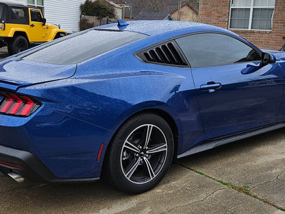 MP Concepts Quarter Window Louvers; Matte Black (24-25 Mustang Fastback)