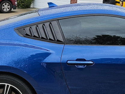 MP Concepts Quarter Window Louvers; Matte Black (24-25 Mustang Fastback)