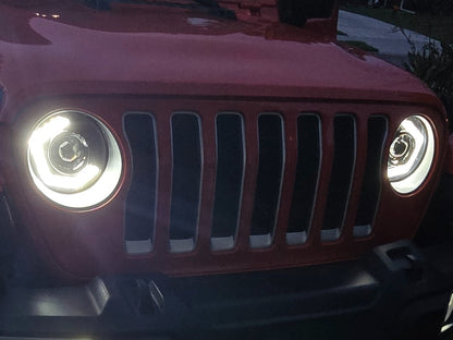 MP Concepts Thanos LED Headlights; Black Housing; Clear Lens (18-25 Jeep Wrangler JL)