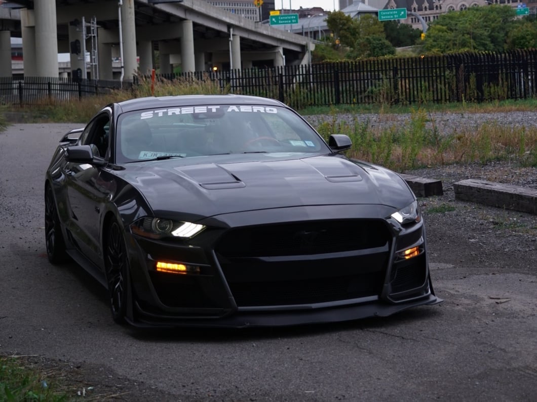 GT500 Style Front Bumper Lip For 2018-2023 Ford Mustang – Advancetuning Black PP Plastic