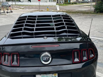 MP Concepts Rear Window Louvers; Gloss Black (05-14 Mustang Coupe)