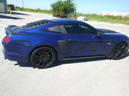 MP Concepts Quarter Window Scoops; Gloss Black (15-23 Mustang Fastback)