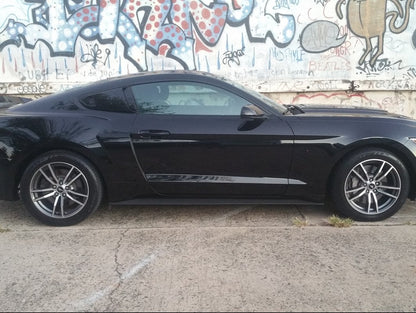 MP Concepts Quarter Window Scoops; Gloss Black (15-23 Mustang Fastback)