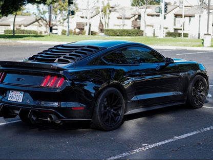 MP Concepts Rear Window Louvers; Matte Black (15-25 Mustang Fastback)