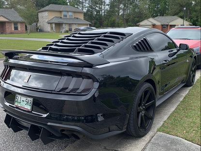 MP Concepts Rear Window Louvers; Matte Black (15-25 Mustang Fastback)
