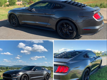 MP Concepts Rear Window Louvers; Gloss Black (15-25 Mustang Fastback)