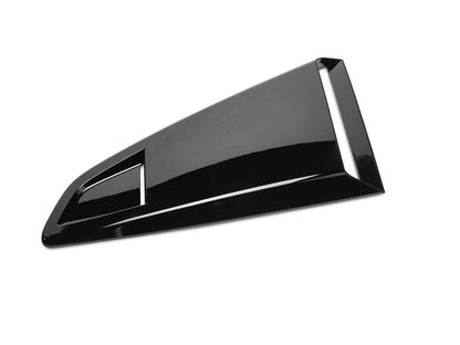MP Concepts Quarter Window Scoops; Gloss Black (15-23 Mustang Fastback)