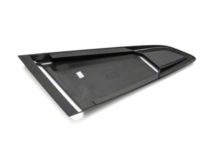 MP Concepts Quarter Window Scoops; Gloss Black (15-23 Mustang Fastback)