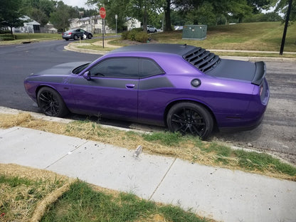 MP Concepts Rear Window Louvers; Matte Black (08-23 Challenger)