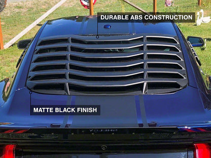 MP Concepts Rear Window Louvers; Matte Black (15-25 Mustang Fastback)