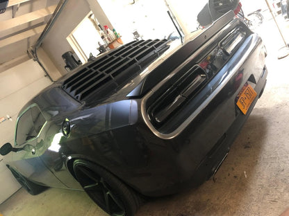 MP Concepts Rear Window Louvers; Matte Black (08-23 Challenger)