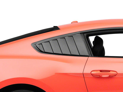MP Concepts Quarter Window Louvers; Gloss Black (15-23 Mustang Fastback)