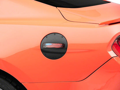 MP Concepts Old Glory Fuel Door; Matte Black (15-23 Mustang)