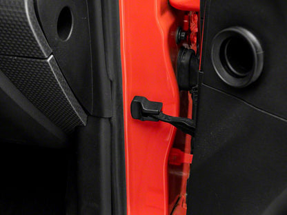 MP Concepts Door Hinge Cover Set; Black (15-25 Mustang)