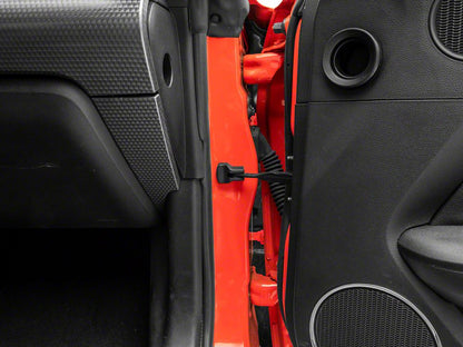 MP Concepts Door Hinge Cover Set; Black (15-25 Mustang)
